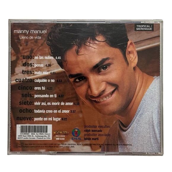 Lleno de Vida by Manny Manuel (CD, Jun-1999, RMM) Merengue - Picture 2 of 5